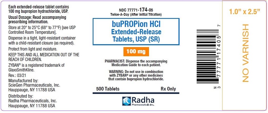 bupropion HCL 100 mg 500 Extended-Release Tablet, USP Labell