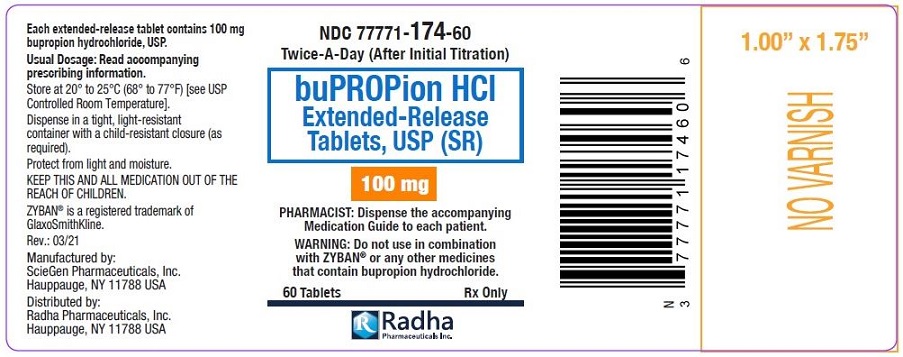 bupropion HCL 100 mg 60 Extended-Release Tablet, USP Labell