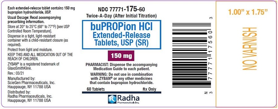 bupropion HCL 150 mg 60 Extended-Release Tablet, USP Labell