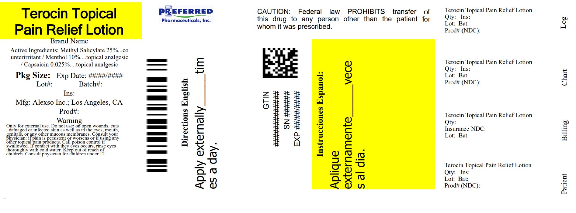 Terocin Topical Pain Relief Lotion