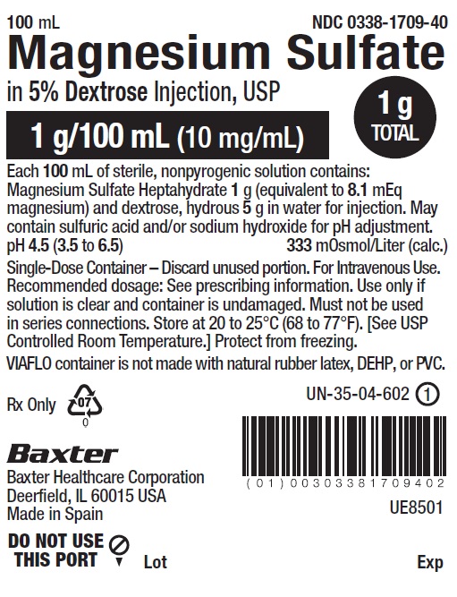 Magnesium Sulfate in Dextrose Representative Container Label 0338-1709-40 Spain