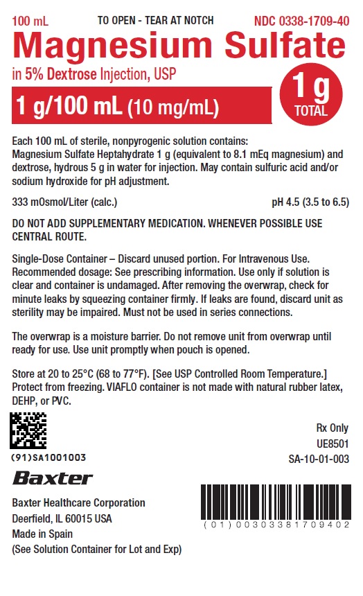 Magnesium Sulfate in Dextrose Representative Overpouch Label 0338-1709-40 Spain