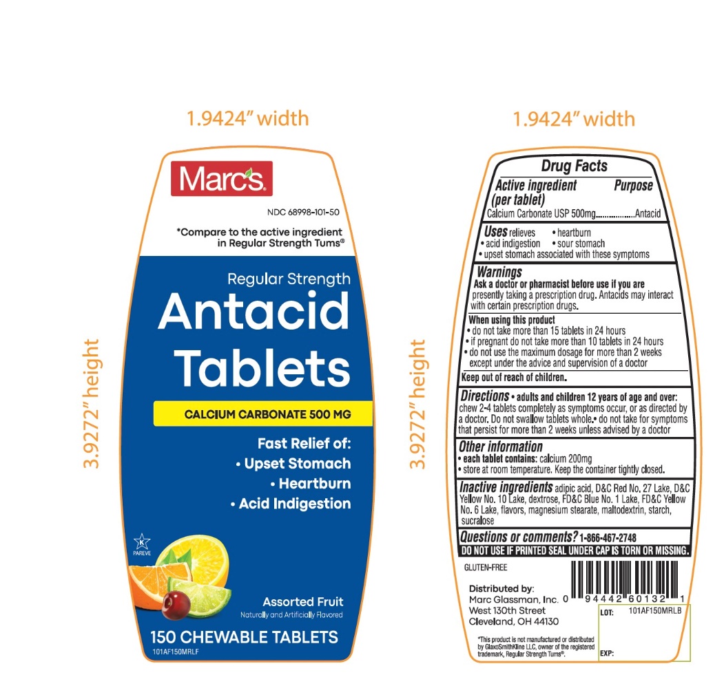 Marc Glassman Assorted Fruit Antacid 150 Chewable Tablets