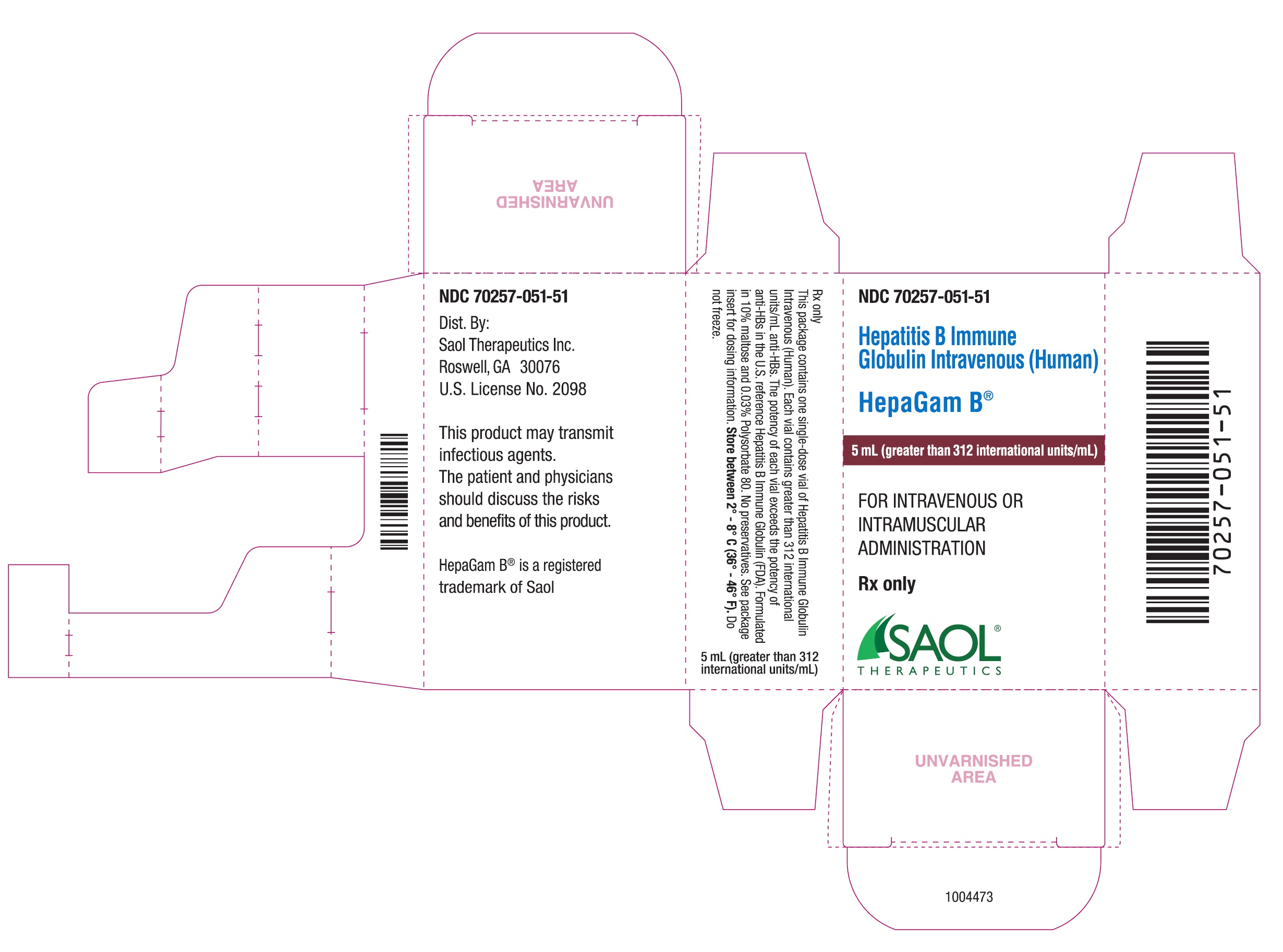 5 mL Carton Label