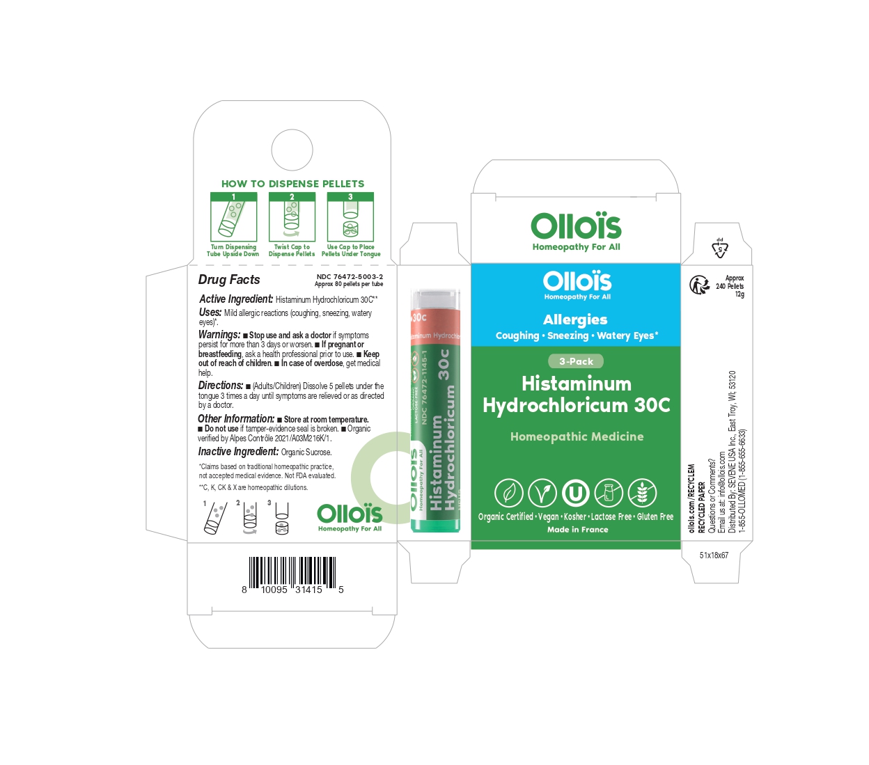 ETUI HISTAMINUM HYDROCHLORICUM 30C 3P P1