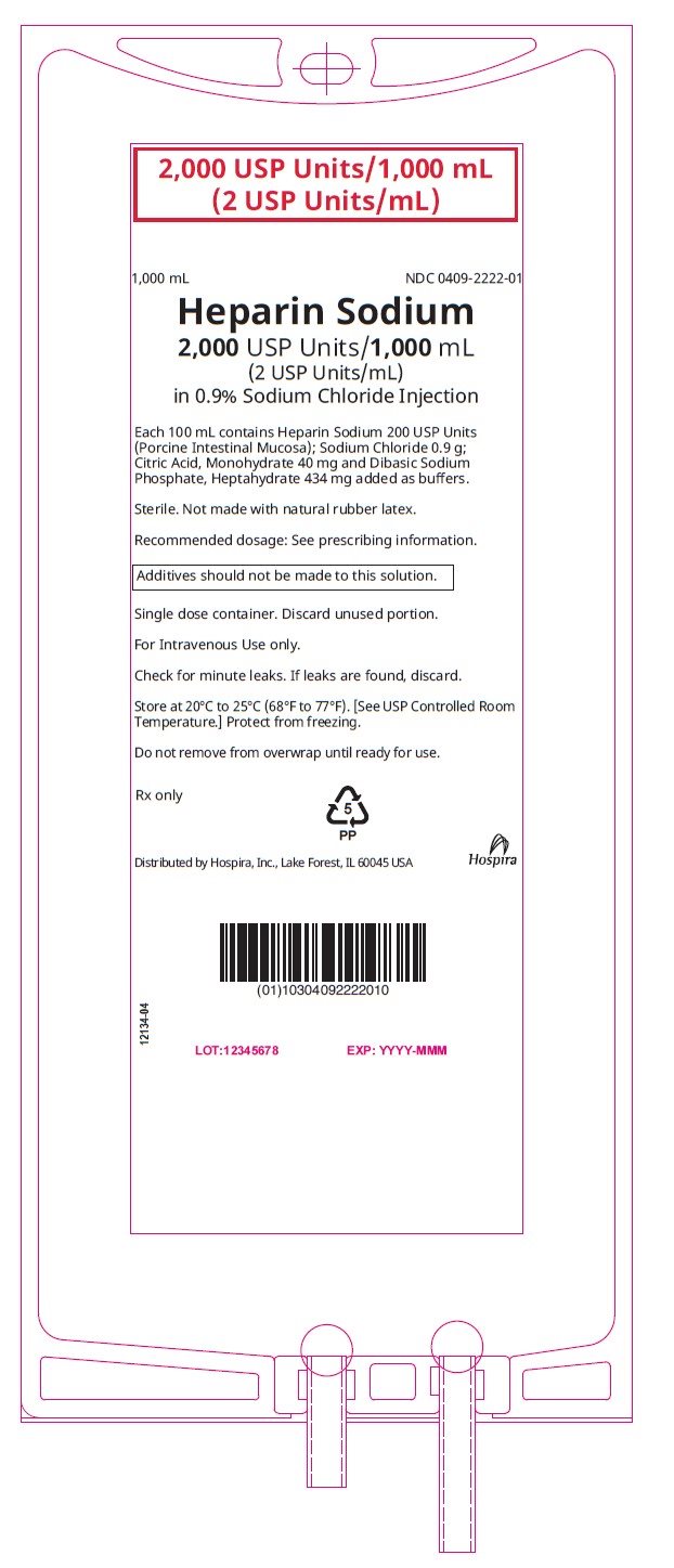PRINCIPAL DISPLAY PANEL - 1000 mL Bag Label - 2222