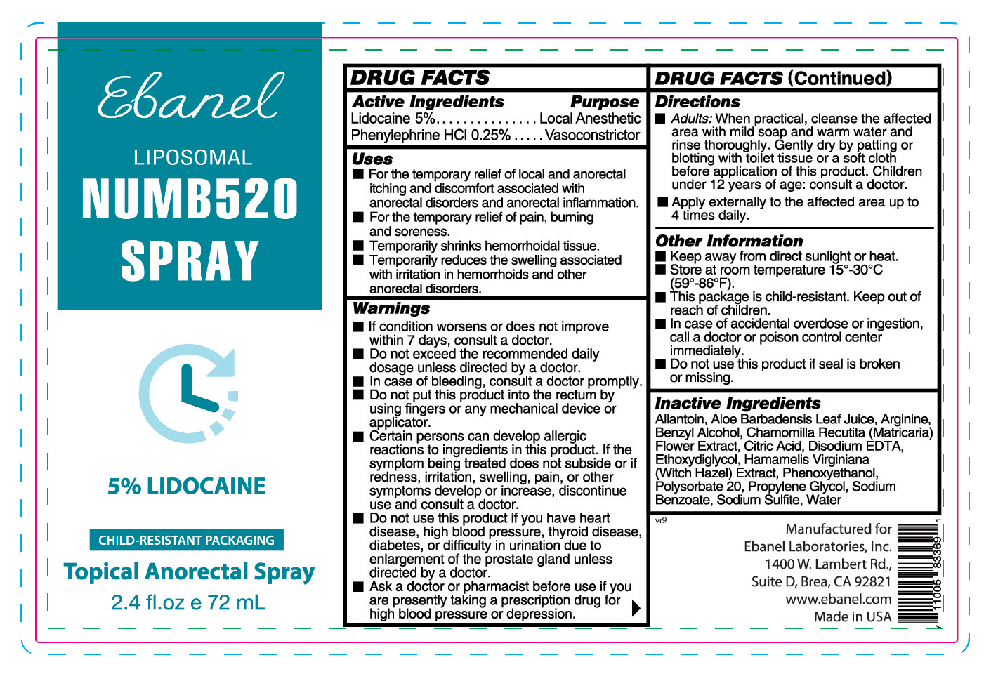 Numb 520 Spray