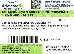 Acetamino and Codeine 300/60mg #30