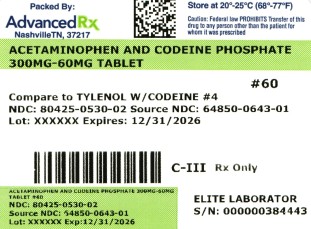 Acetamino and Codeine 300/60mg #60