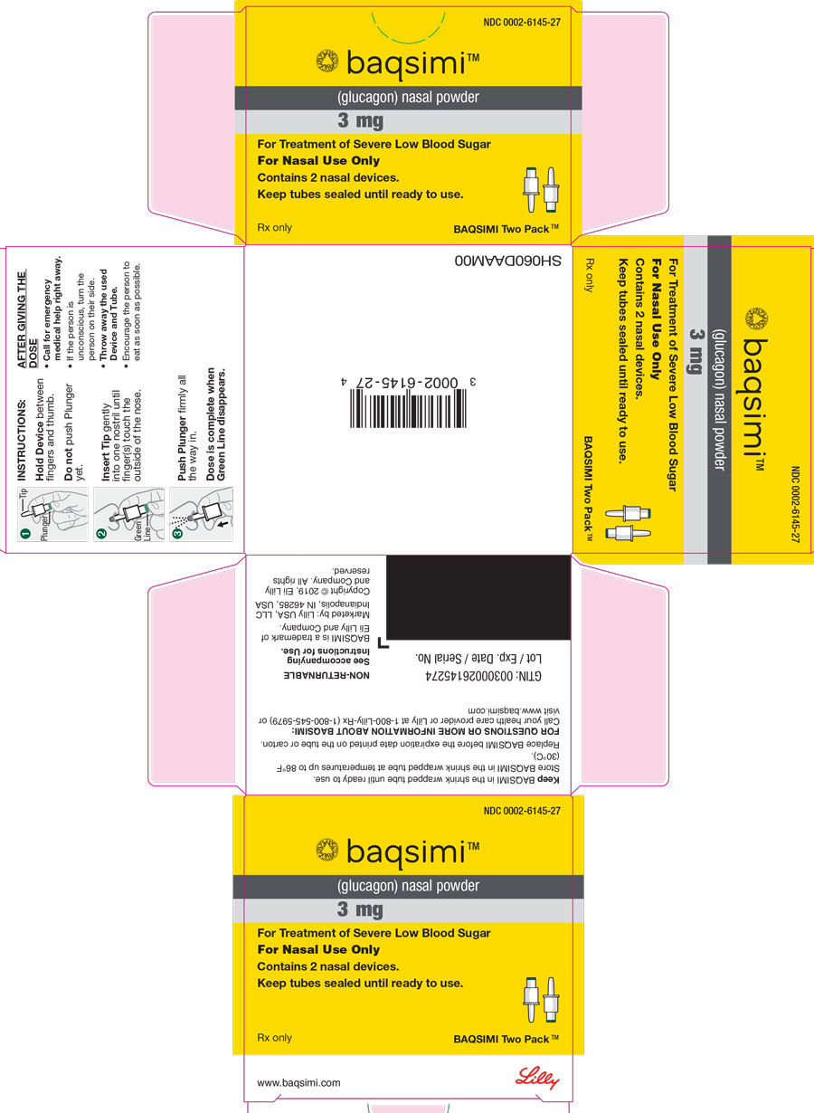 PACKAGE LABEL – Baqsimi 3 mg Nasal Powder Two Pack  