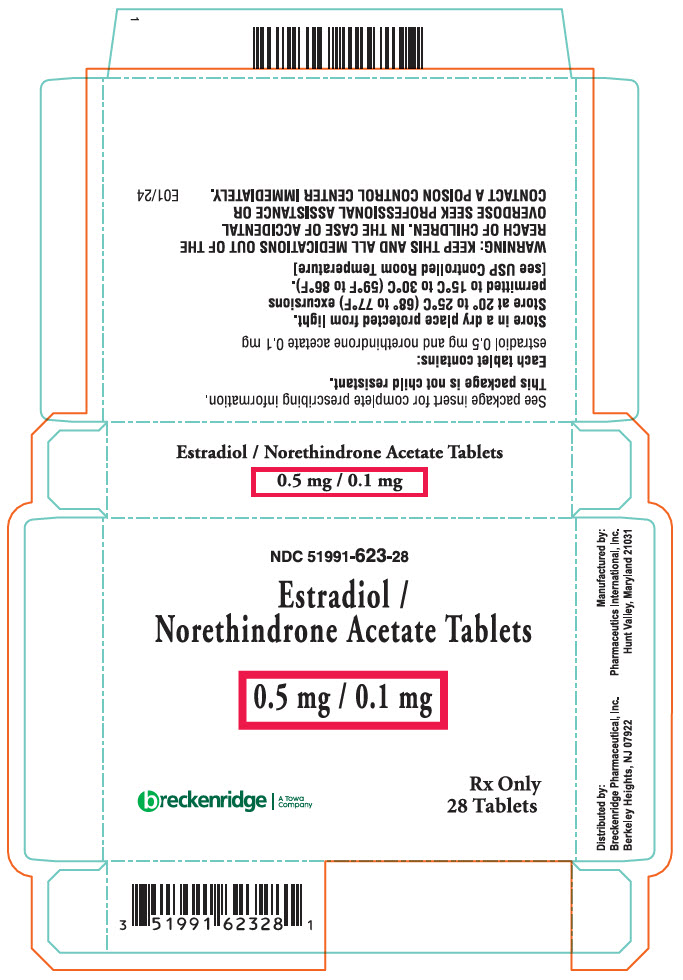 PRINCIPAL DISPLAY PANEL - 0.5 mg/0.1 mg Tablet Blister Pack Carton
