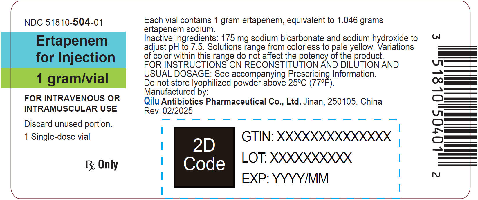 PRINCIPAL DISPLAY PANEL - 1 Single-dose vial Label