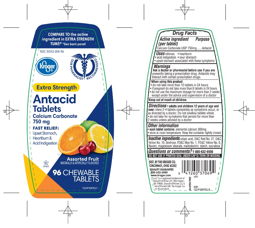 Kroger Antacid Extra Strength 96 Chewable Tablets