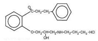 structural formula of propafenone HCl