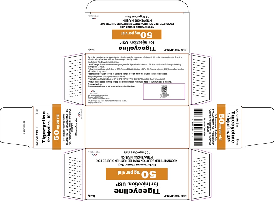 Principal Display Panel – Tigecycline for Injection, USP 50 mg Carton