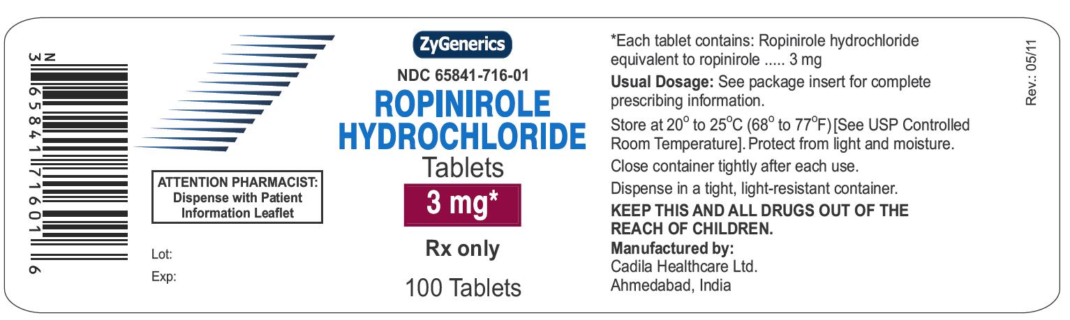 ropinirole hcl tablets, 3 mg