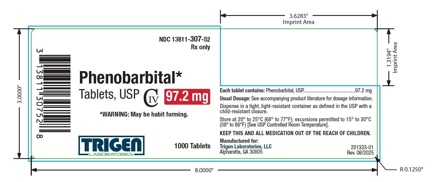 Phenobarbital 97.2 mg 1000ct BL