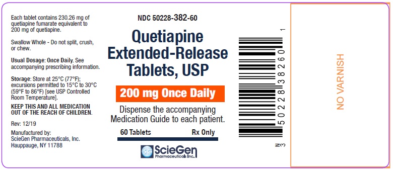 Quetiapine Fumarate 200 mg 60 Count Label