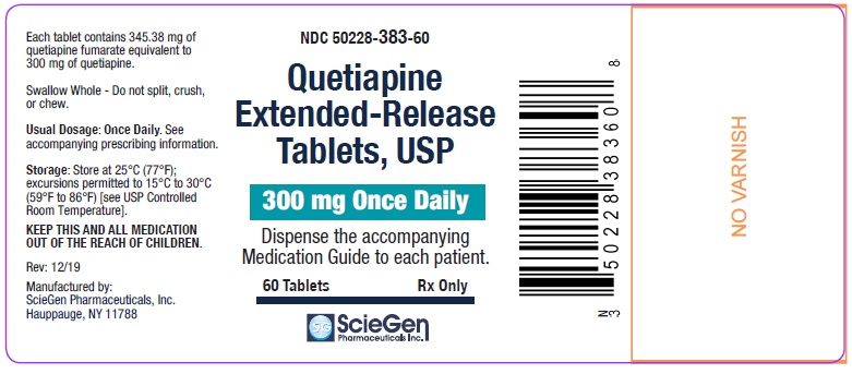 Quetiapine Fumarate 300 mg 60 Count Label