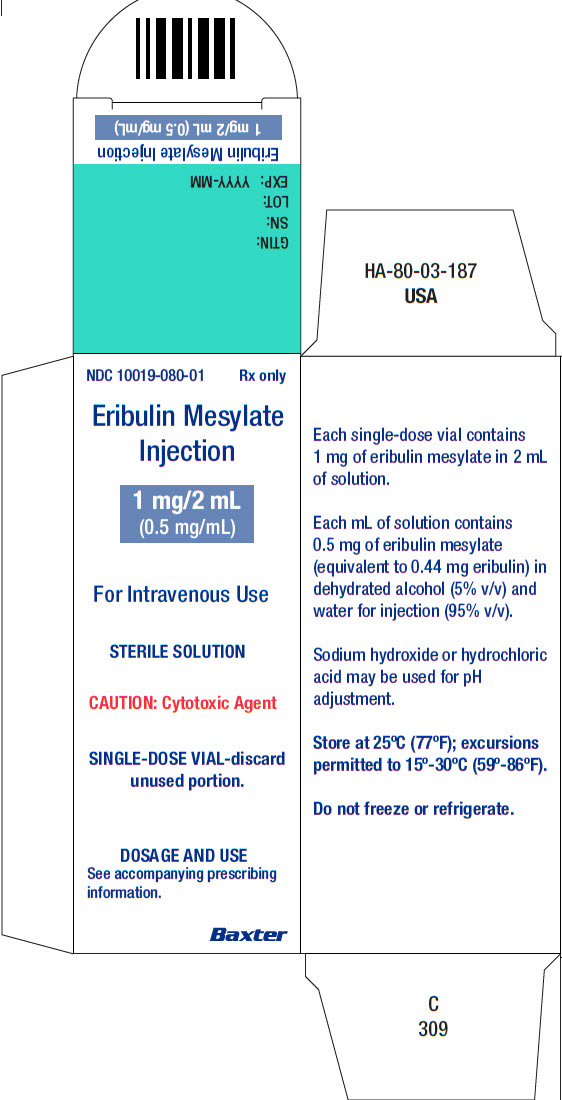 Eribulin Representative Carton Label - NDC 10119-080-01 -1 of 2