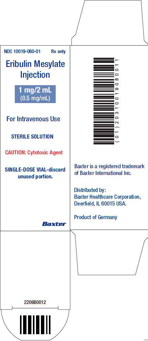 Eribulin Representative Carton Label - NDC 10119-080-01 -2 of 2