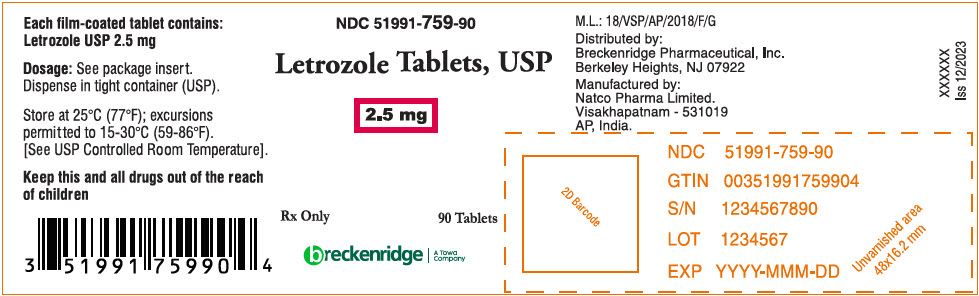 PRINCIPAL DISPLAY PANEL - 2.5 mg Tablet Bottle Label