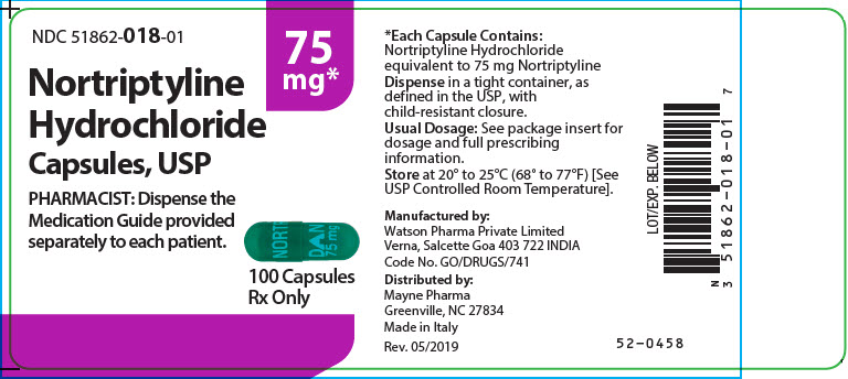 PRINCIPAL DISPLAY PANEL - 75 mg Capsule Bottle Label