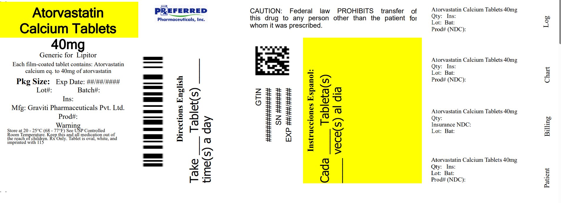 Atorvastatin Calcium Tablets 40mg