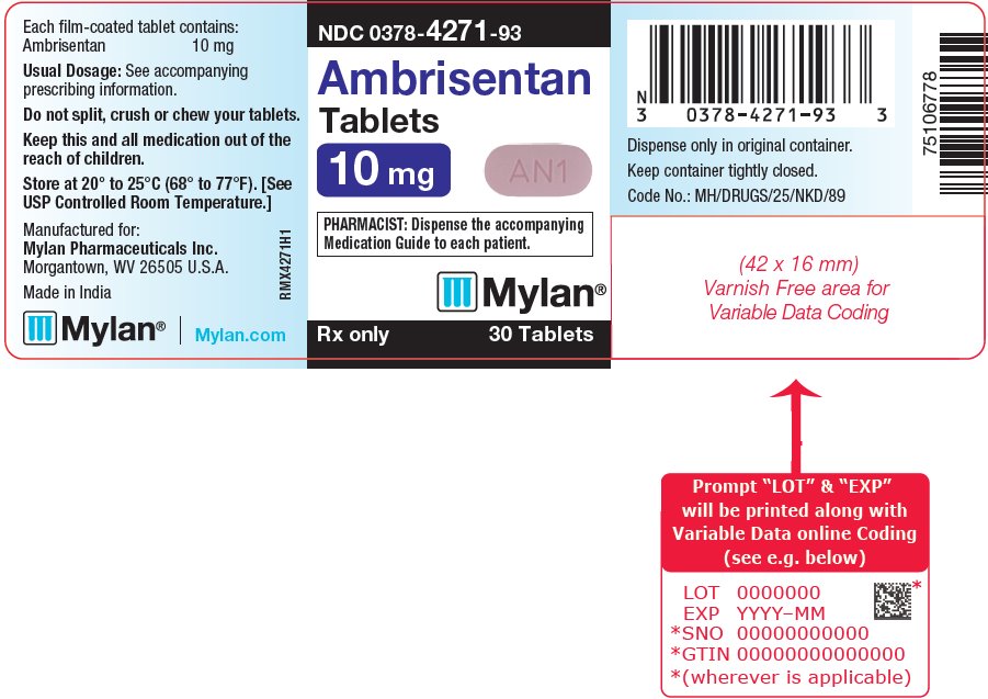 Ambrisentan Tablets 10 mg Bottle Label