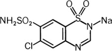 Chlorothiazide Sodium Structural Formula  
