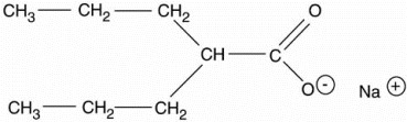 Valproate Sodium Structure  