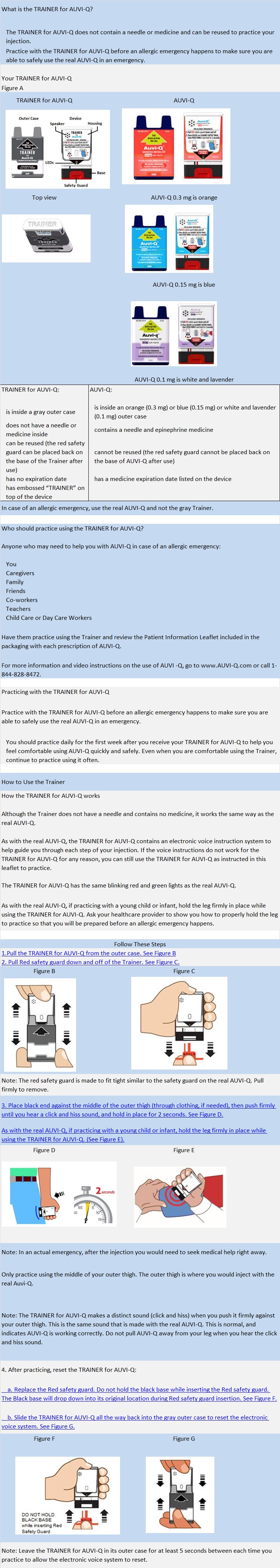 TRAINER INSTRUCTIONS