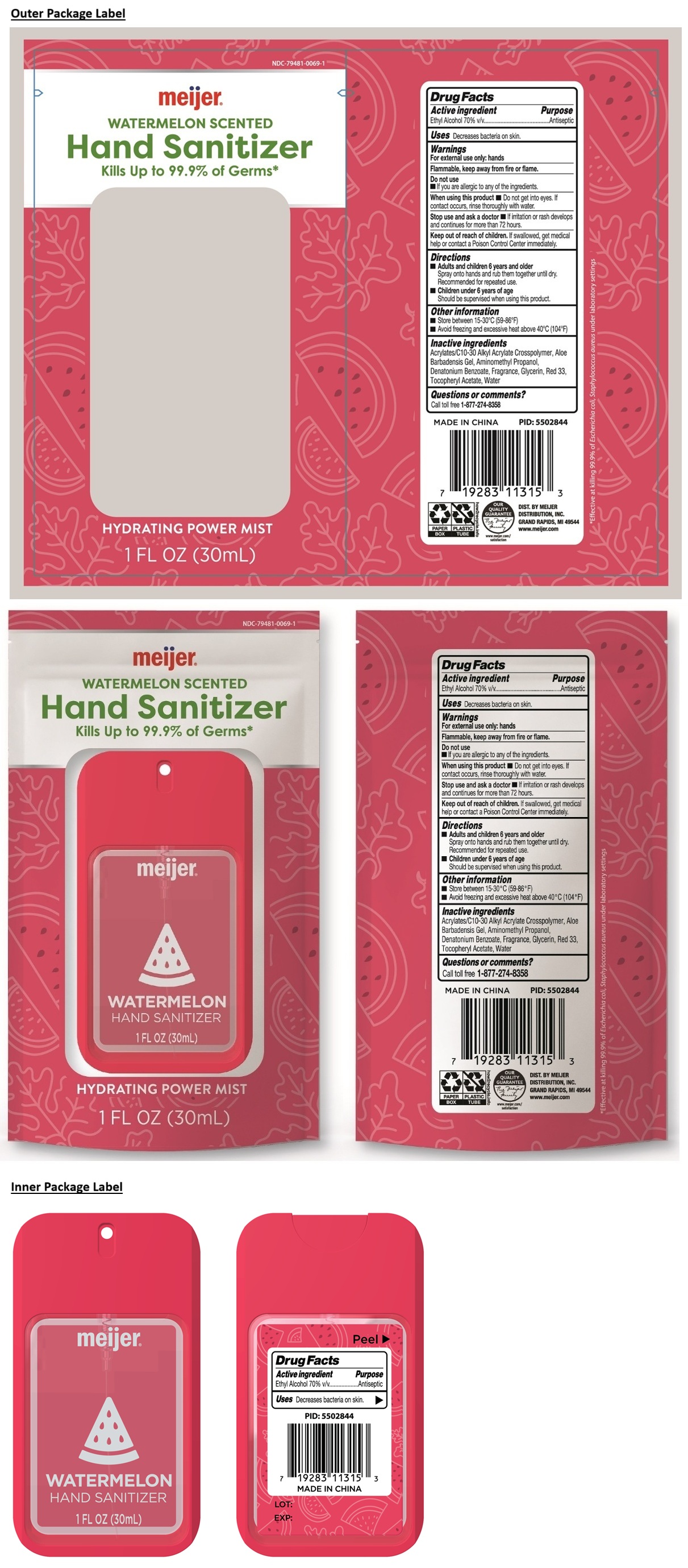 WATERMELON SCENTED Hand Sanitizer