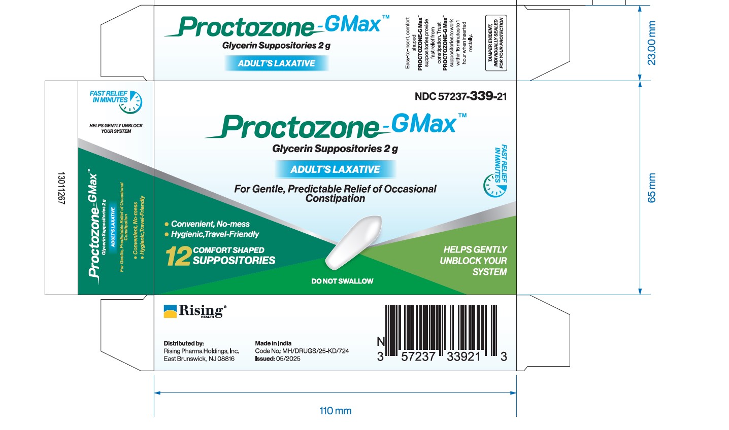 proctozone Gmax carton label 57237-339-21 label-2