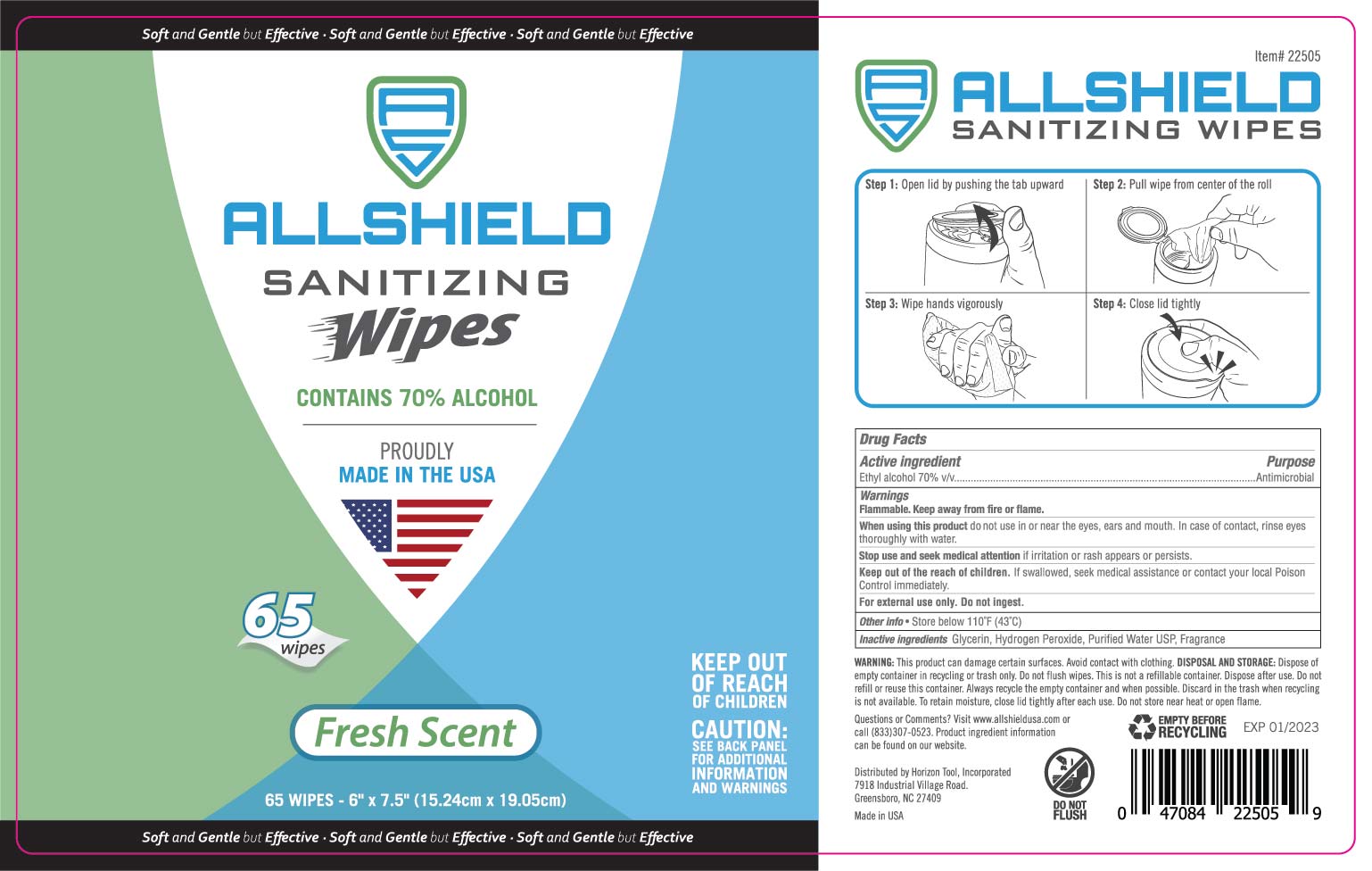 262 mL wipe label