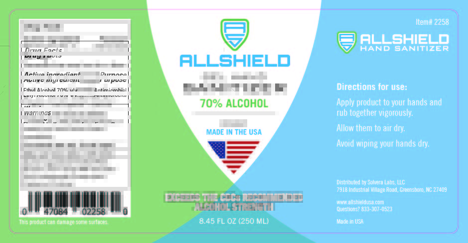250 mL label