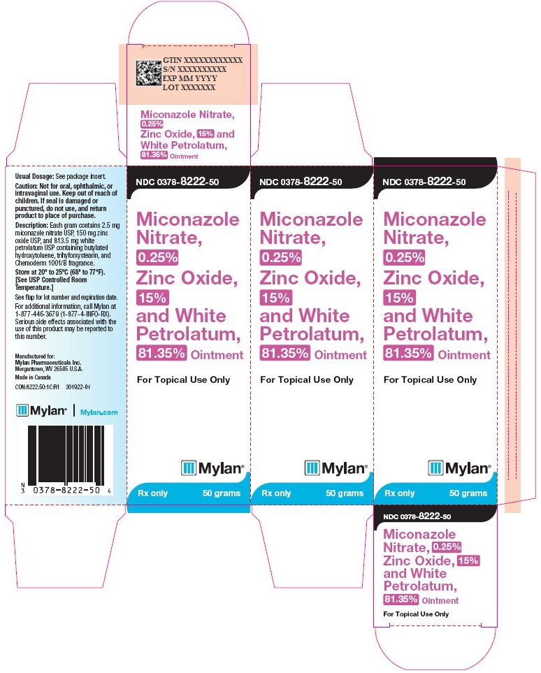 Miconazole Nitrate 0.25%, Zinc Oxide 15%, and White Petrolatum 81.35% Carton Label