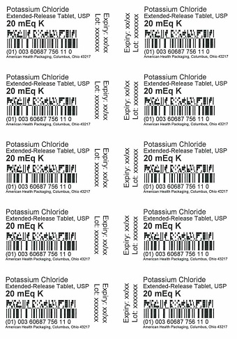 20 mEq Potassium Chloride ER Tablet Blister