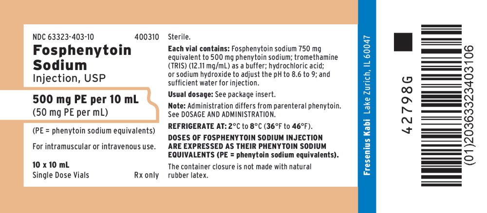 PACKAGE LABEL – PRINCIPAL DISPLAY – Fosphenytoin 10 mL Single Dose Vial Tray Label  