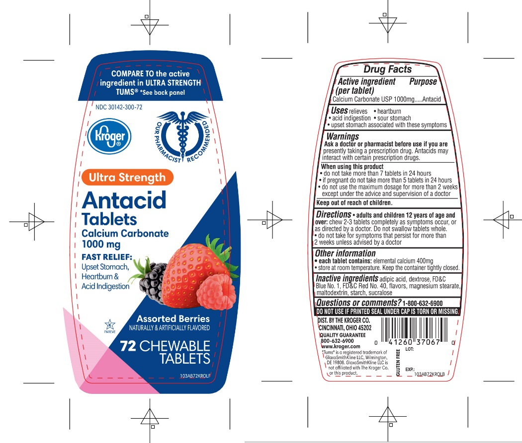 Kroger Ultra Strength Assorted Berry Antacid 72 Chewable Tablets