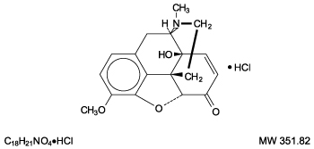 Oxycodone Hydrochloride structural formula