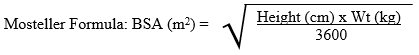 Mosteller Formula