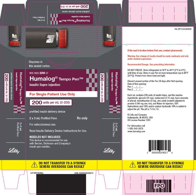 PACKAGE CARTON – HUMALOG U-200 Tempo Pen  