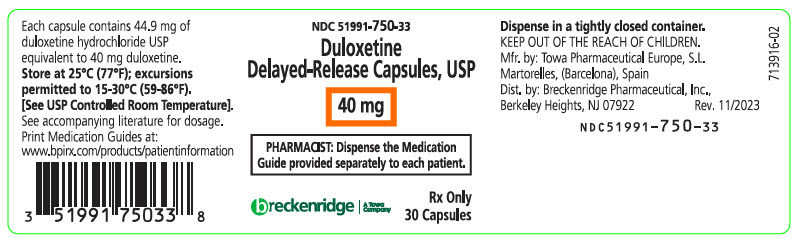 PRINCIPAL DISPLAY PANEL - 40 mg Capsule Bottle Label