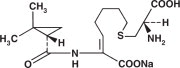 Cilastatin Sodium Structural Formula  