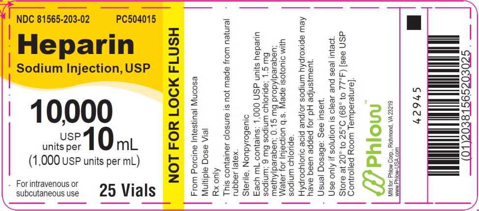 PACKAGE LABEL – PRINCIPAL DISPLAY PANEL – Heparin 10 mL Multiple Dose Tray Label  