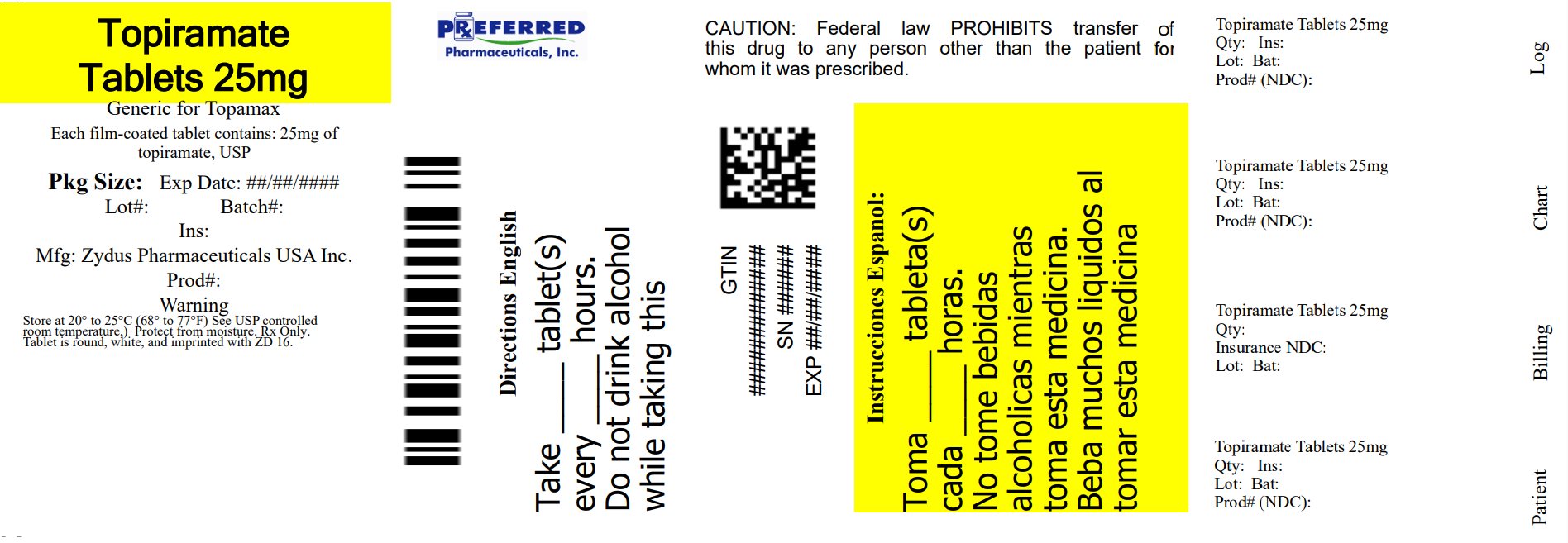 Topiramate Tablets 25mg