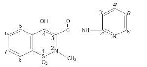 Piroxicam Structrual Formula
