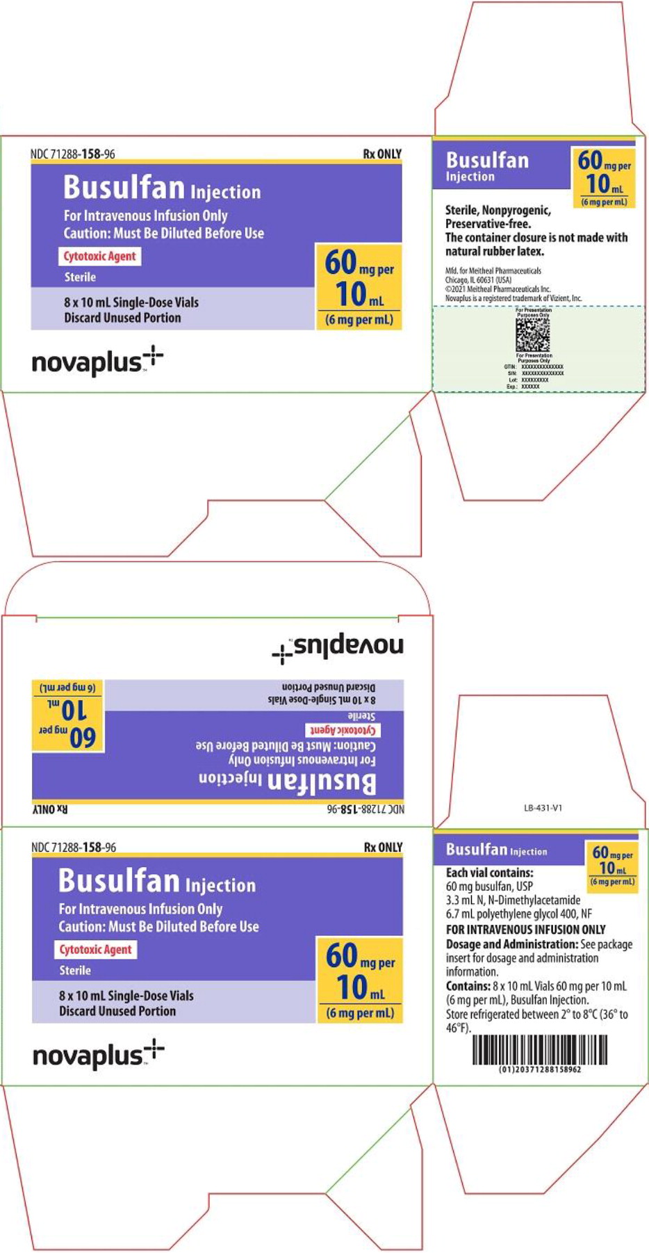 Principal Display Panel - Busulfan Injection 60 mg Carton  