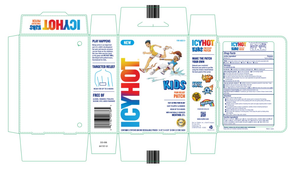 ICY HOT  KIDS  PAIN RELIEF PATCH  CONTAINS 5 PATCHES  